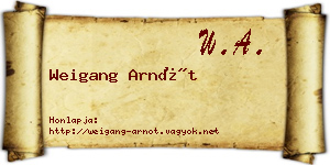 Weigang Arnót névjegykártya